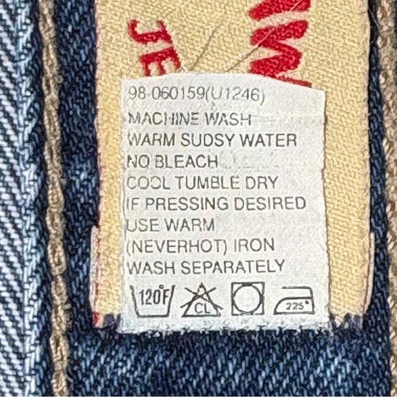 Vintage 90’s Lawman sz 7 Coastal Cowgirl High-Rise Western Mom Jeans Tapped Leg - Picture 8 of 13